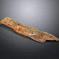 Natural Weathered Terrain Sample With Brown Orange Textured Surface And Irregular Shape