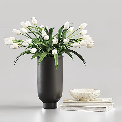 Modern Vase Tulip Vase Ornaments Combination 3d model