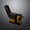 Orange And Black Storage Box With Open Lid Internal Tray For Daily Use