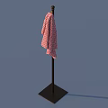 Home Essentials Coat Stand With Black Base And Red White Checkered Shirt