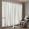 Curtain Window Screen Massage Chair 3d model