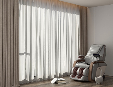 Curtain Window Screen Massage Chair 3d model