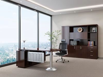 Office desk and chair 3d model
