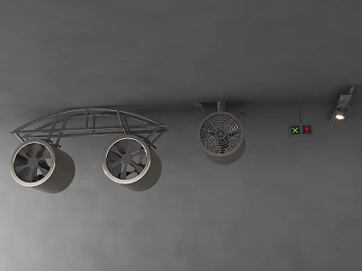 Modern exhaust fan tunnel exhaust machine tunnel sketch 3d model