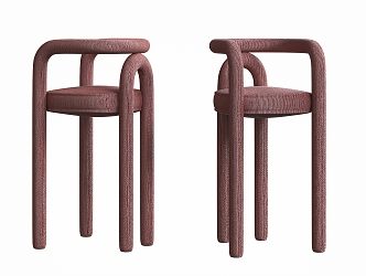 Modern Bar Chair Woven Bar Chair High Chair Single Casual Chair Dining Chair 3d model