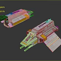 Modern Spaceship Spacecraft 3d model