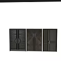 Contemporary Double Doors With Bronze Textured Panels Circular Handles And Geometric Designs