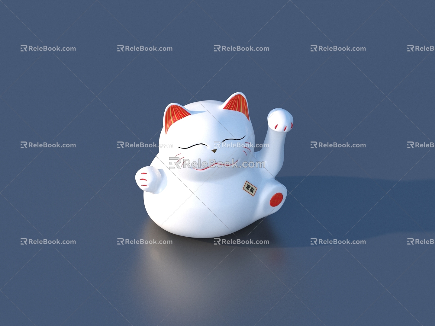 Lucky Cat Piggy Bank Decorations Art Ornaments 3d model