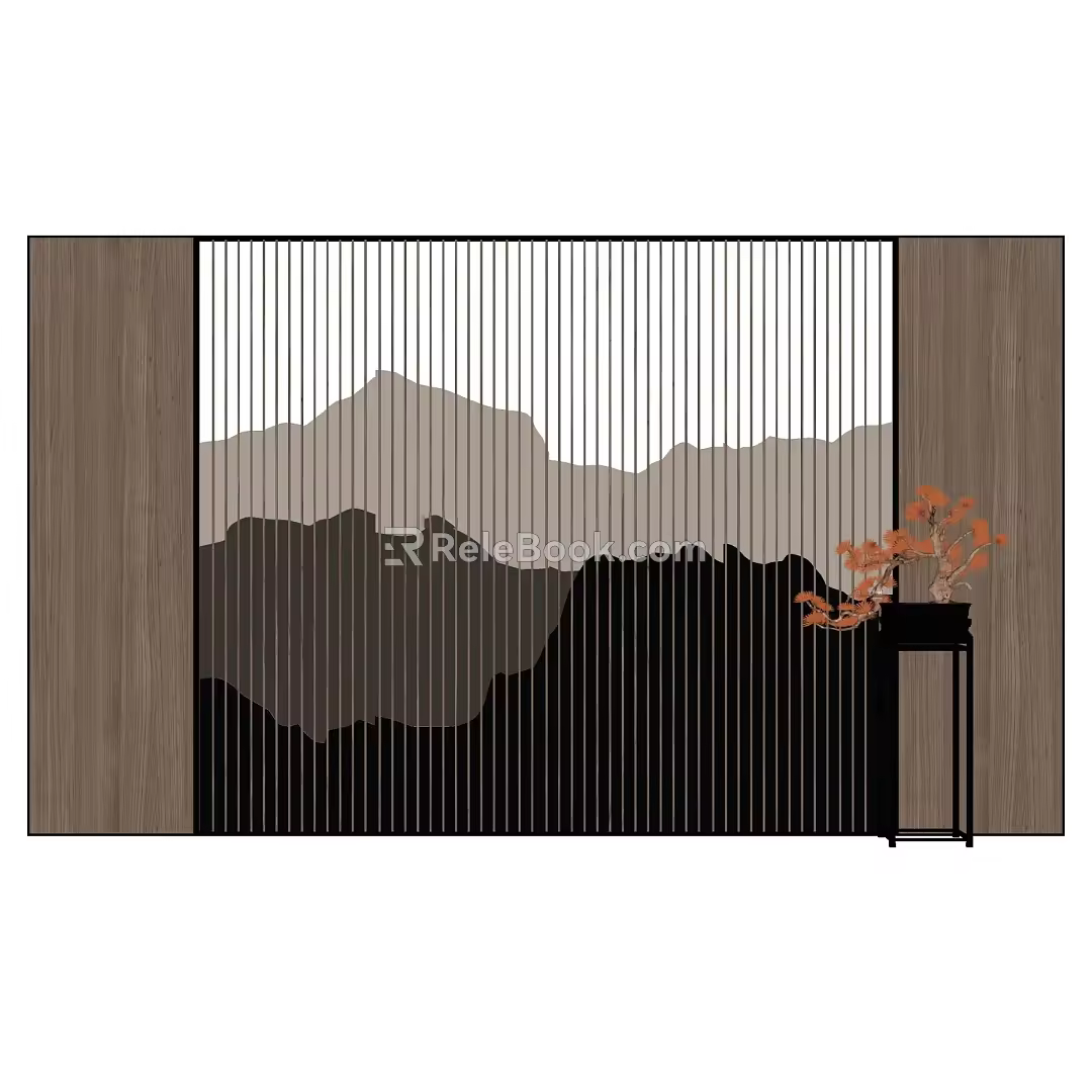 Background wall TV background wall Sofa background wall 3d model