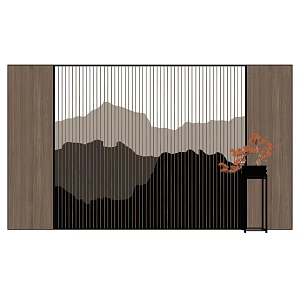 Background wall TV background wall Sofa background wall 3d model