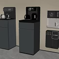 Modern Daily Electrical Appliances Including Floor Standing Coffee Machines And Wall Mounted Water Dispensers