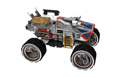 Science Fiction Lunar Rover Armored Vehicle All Terrestrial Vehicle Mars Rover Exploration Vehicle Universe Space Next Generation Europe and America Science Fiction Cyberpunk Mars Moon Landing Vehicle Moon Exploration 3d model