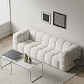 Modern Multiplayer Sofa Coffee Table 3d model
