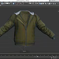 Cotton Jacket Leather Jacket Thick Jacket Clothes Down Jacket Fashion Jacket Casual Jacket Low Face Number Low Model Simple Model Game Movie Level Realism 3d model