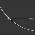 Traditional Wooden Bow and Arrow as Ancient Hunting Weapon with Archery Design