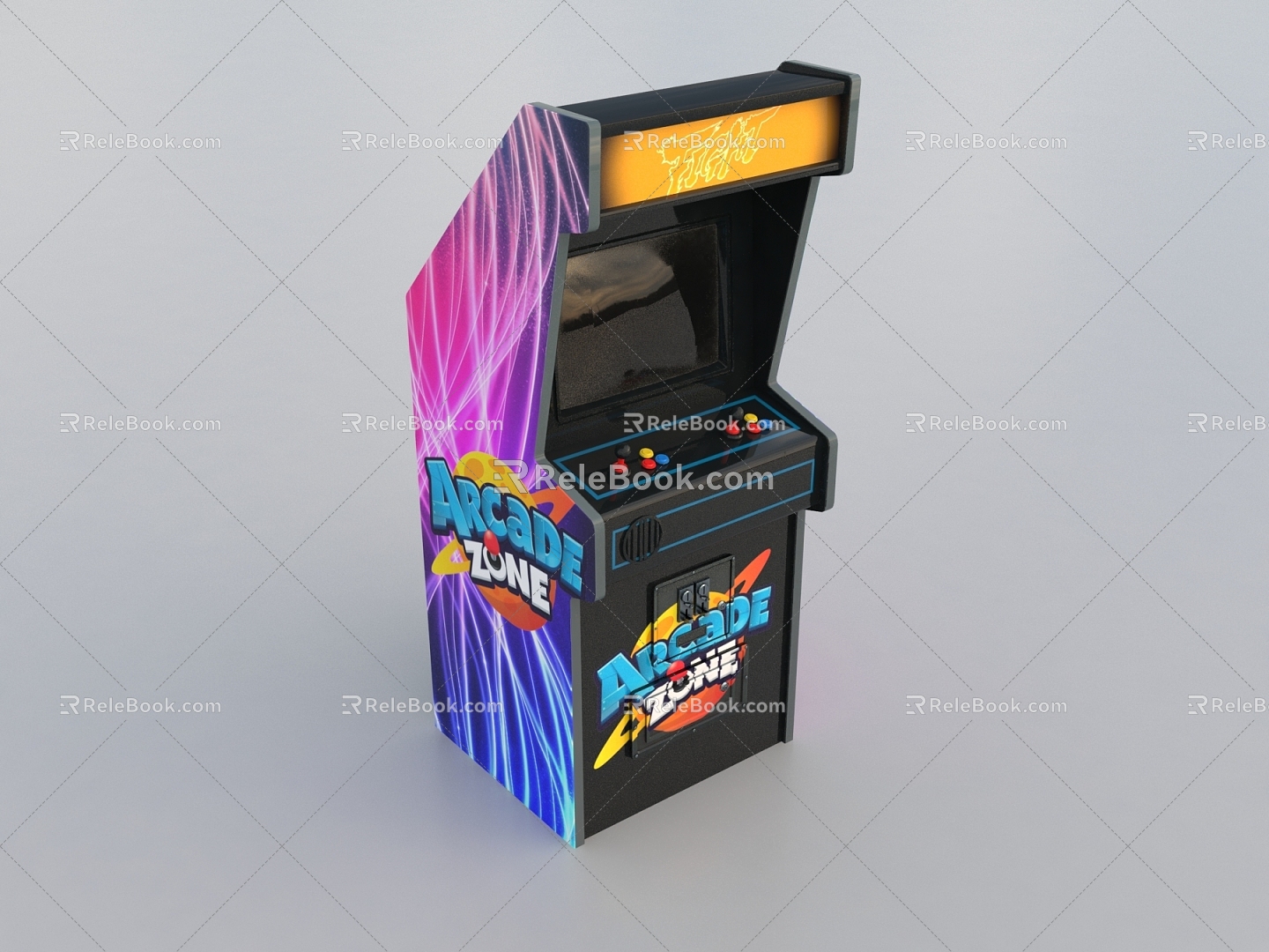 Game machine arcade game hall 3d model