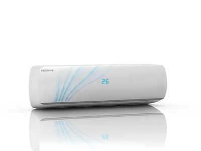 GREE White Air Conditioner With Blue Line Design And 26 Degree 3d model