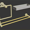 Modern Bathroom Living Supplies With Square Towel Rack And Soap Dish Holder