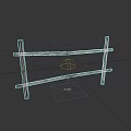 Rustic Wooden Fence With Crossed Slats And Natural Wood Finish