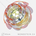 Colorful Transparent Petal Chandelier With Modern Artistic Design