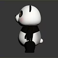 Cute Cartoon Panda Game Movie Character With Black White Fur And Red Cheeks
