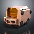 Tactical Copper Colored Weapon Sight With Yellow Lens And Adjustment Knobs Design
