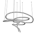 Unique Beaded Chandelier With Intertwined Spiral Design For Modern Home Decor