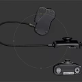 Professional Electronic Device With Flexible Cable Integrated Lens And Mounting Bracket 3d model