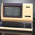 Vintage Electronic Appliance Retro Laptop With Screen Keyboard And Portable Design