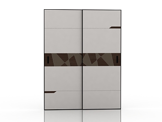 Wardrobe sliding door 3d model