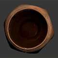 Handcrafted Terracotta Clay Pot With Reddish Brown Textured Surface And Unique Shape