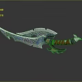 Intricate Fantasy Decorative Sword With Ornate Blade And Red Wrapped Handle