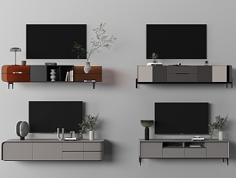 Modern TV Cabinet TV Background Cabinet 3d model