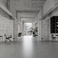 Modern Public Office Space Interior With Open Layout Desks Chairs Green Plants And Natural Light