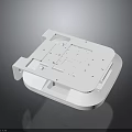 White Plastic Square Component With Holes Grooves And Bottom Support Structure For Electronic Device Base