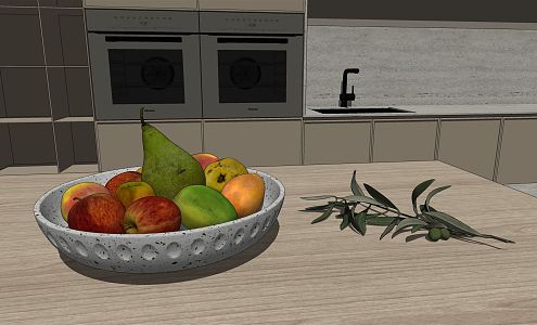 Modern Fruit Vegetables 3d model