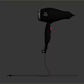 Stylish Black Modern Hair Dryer With Corded Design For Professional Styling