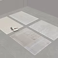 Modern Carpet Fabric Carpet Square Carpet 3d model