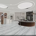 Modern Elegant Clothing Store Interior Design With Cozy Rest Zone And Clothing Display Racks