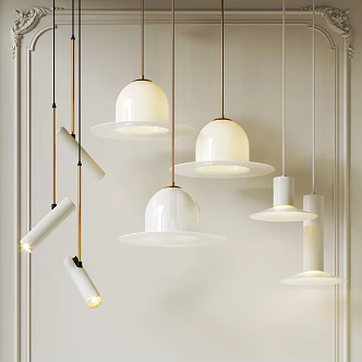 Bedside Chandelier Cream Wind Chandelier Art Chandelier Decorative Chandelier Internet Celebrity Chandelier 3d model