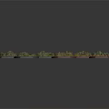 3D Hexagonal Terrain Model With Green Landscapes And Interconnected Hill Modules