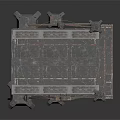Sturdy Industrial Metal Lifting Platform With Hoist Rings And Support Frames