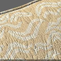 Beige Decorative Pillow With White Wavy Pattern For Home Living Room Decoration