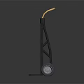 Metal Handcart With Yellow Handle And Two Wheels For Carrying Loads