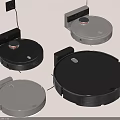 Modern Black And White Robot Vacuum Cleaners With Sleek Design Charging Docks Home Appliances