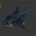 Realistic 3D Purple Shark Model With Detailed Features And Lifelike Appearance