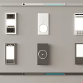 Diverse Control Panel Designs For Smart Home Interfaces And Devices 3d model