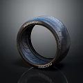 Bridgestone 3D Rendered Tire Featuring Detailed Tread Pattern and Premium Black Design