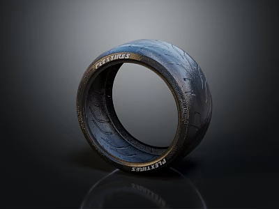 Bridgestone 3D Rendered Tire Featuring Detailed Tread Pattern and Premium Black Design 3d model