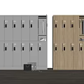 Practical White And Wooden Locker Wardrobe With Lockable Doors Hanging Space And Accessories